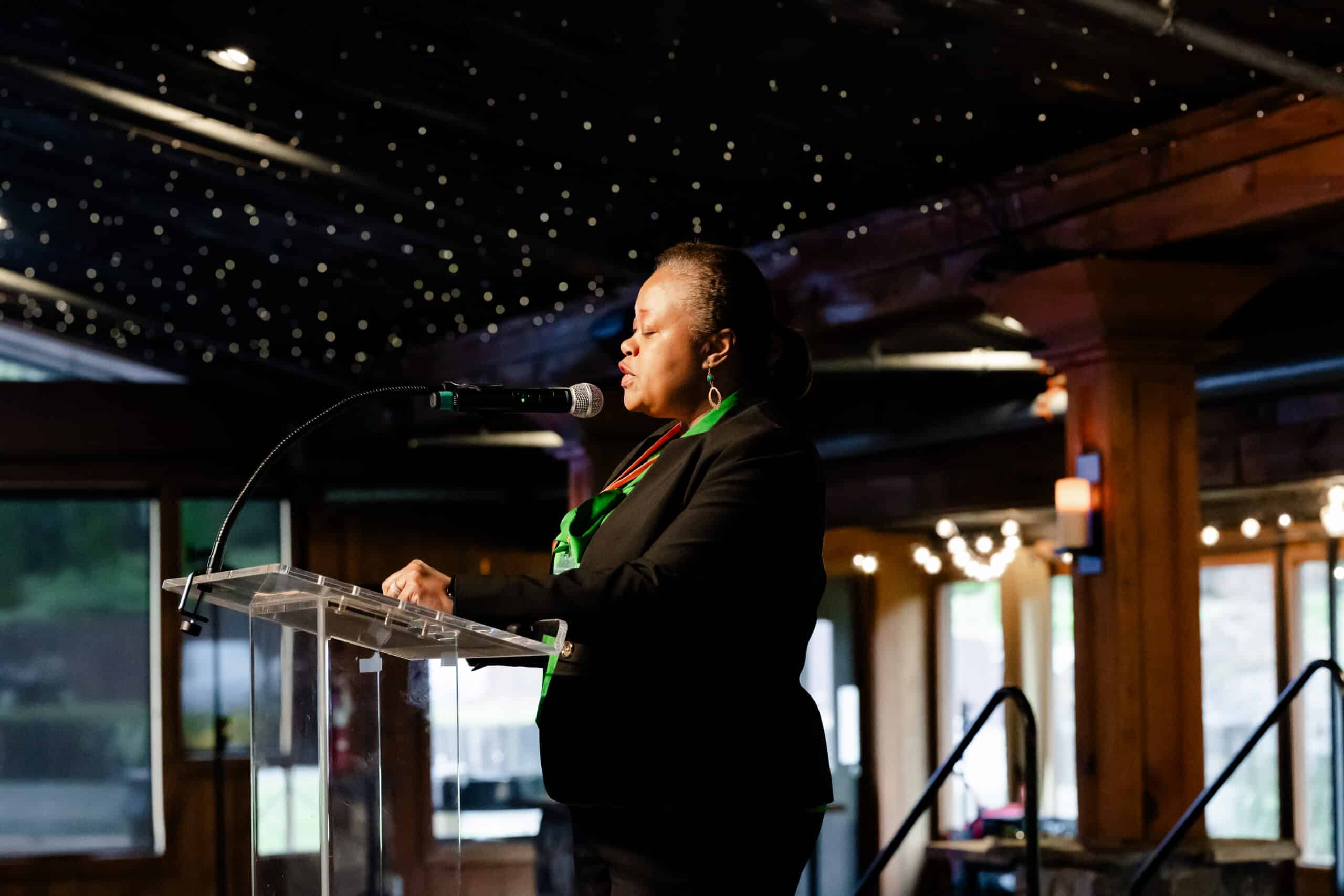 Male African American pediatrician caring for African American patient